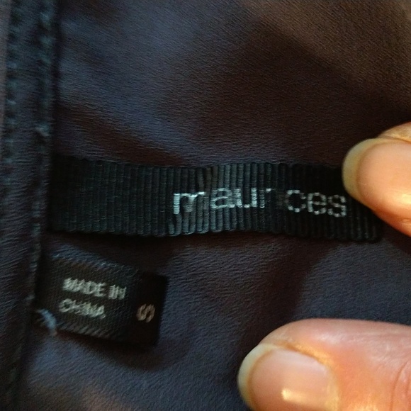 Size S Maurice Gray open back chiffon long sleeve chiffon blouse - Picture 10 of 10